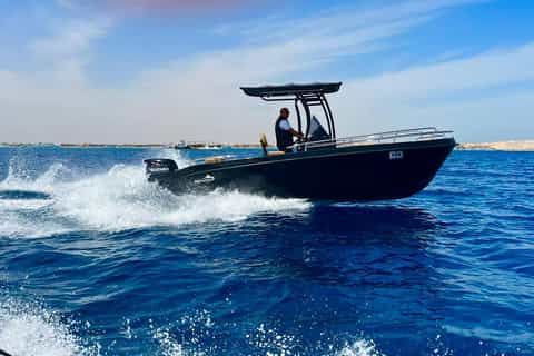 Safaga: Giftun Island Speedboat Cruise to Orange Bay W Fruit