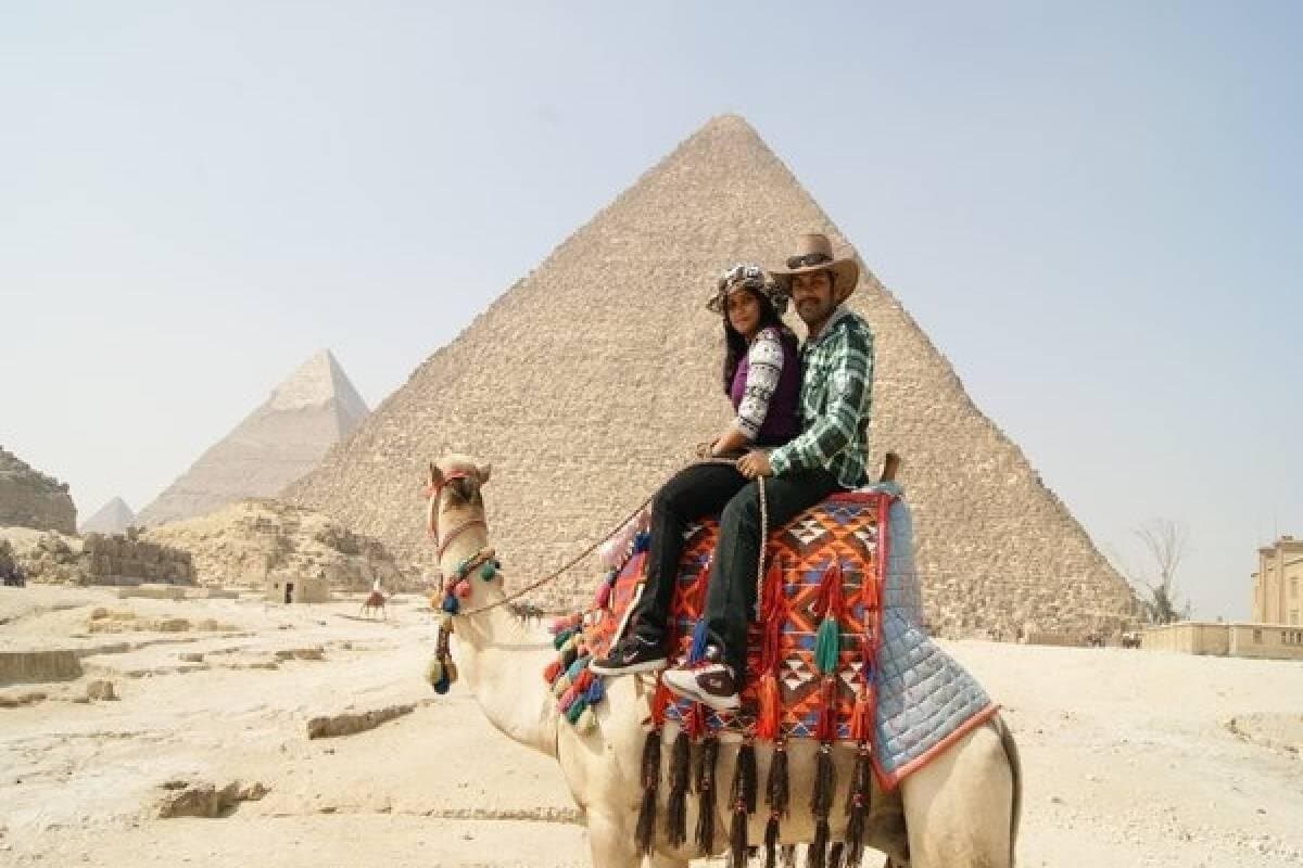 Giza Pyramids by Camel