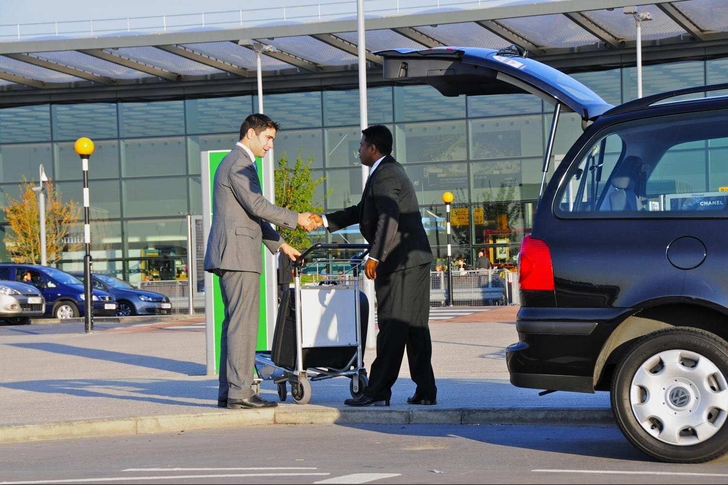 Luxury limousine and VIP airport pickup service.
