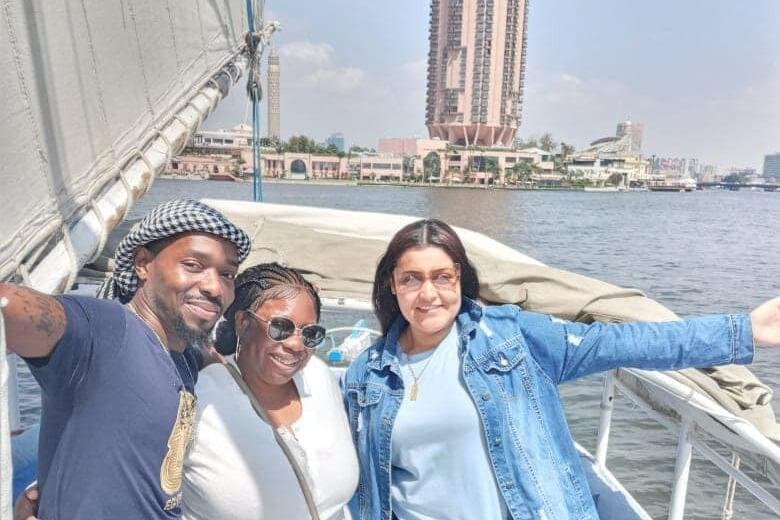 Nile Felucca in Cairo and Traditional Food Koshry From Cairo or Giza Hotels