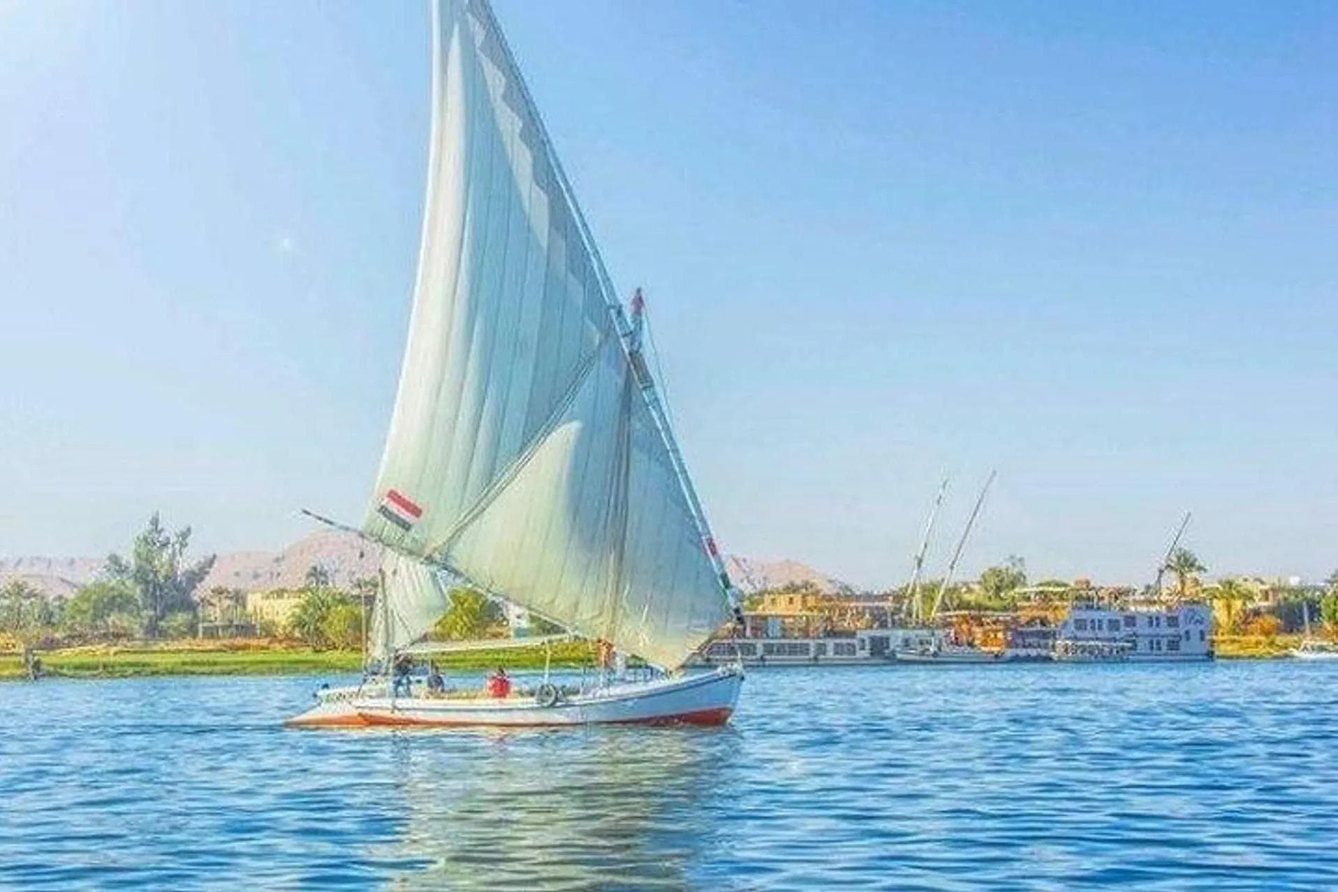 Felucca in Luxor Sunset sailing