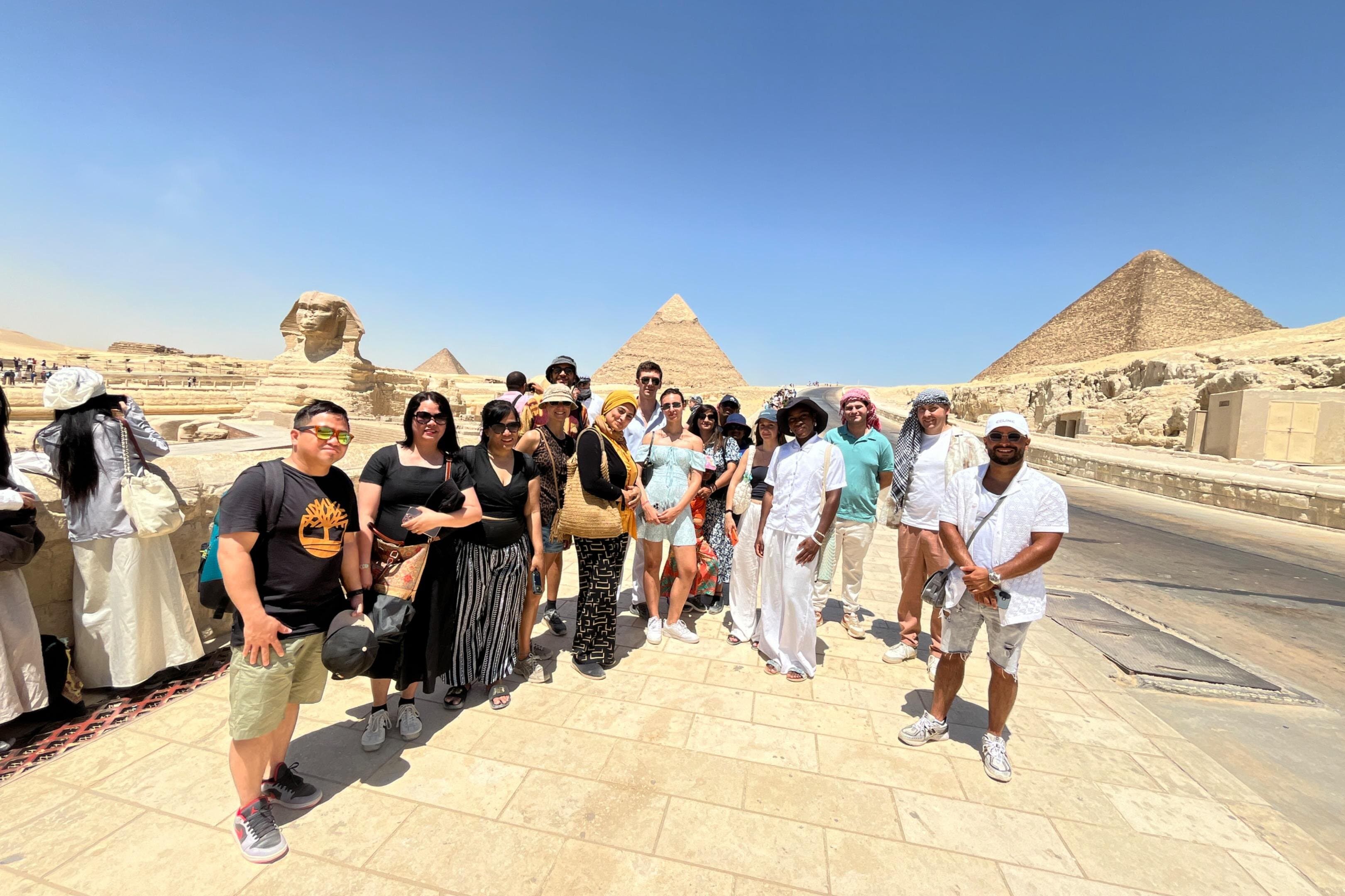 Free walking Giza Pyramids Half Day Group Tour