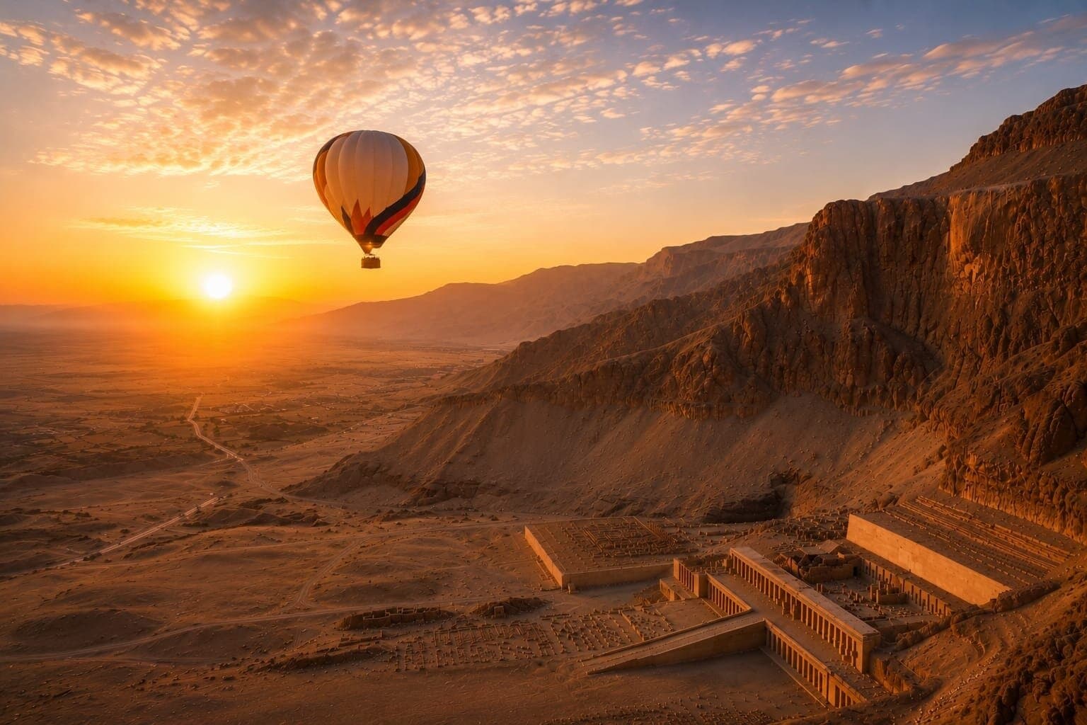 Luxor Sunrise Hot Air Balloon Ride and Private Day Tour