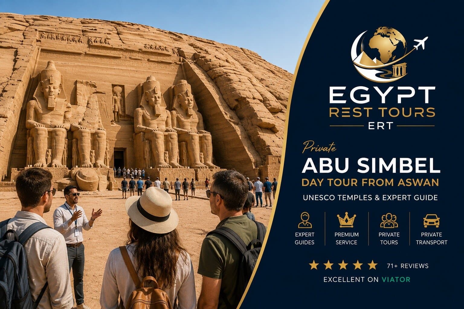 Private Abu Simbel Tour from Aswan UNESCO Temples w/ Egyptologist