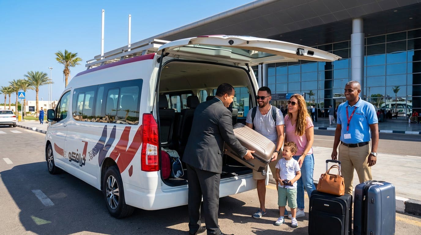 Private transfer from or to Hurghada Airport within Hurghada, El Gouna, Makadi Bay and Sahl Hashish