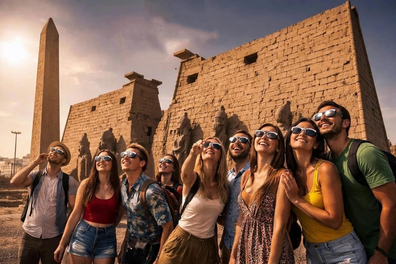 Ancient Luxor and a full solar eclipse of the century from Hurghada