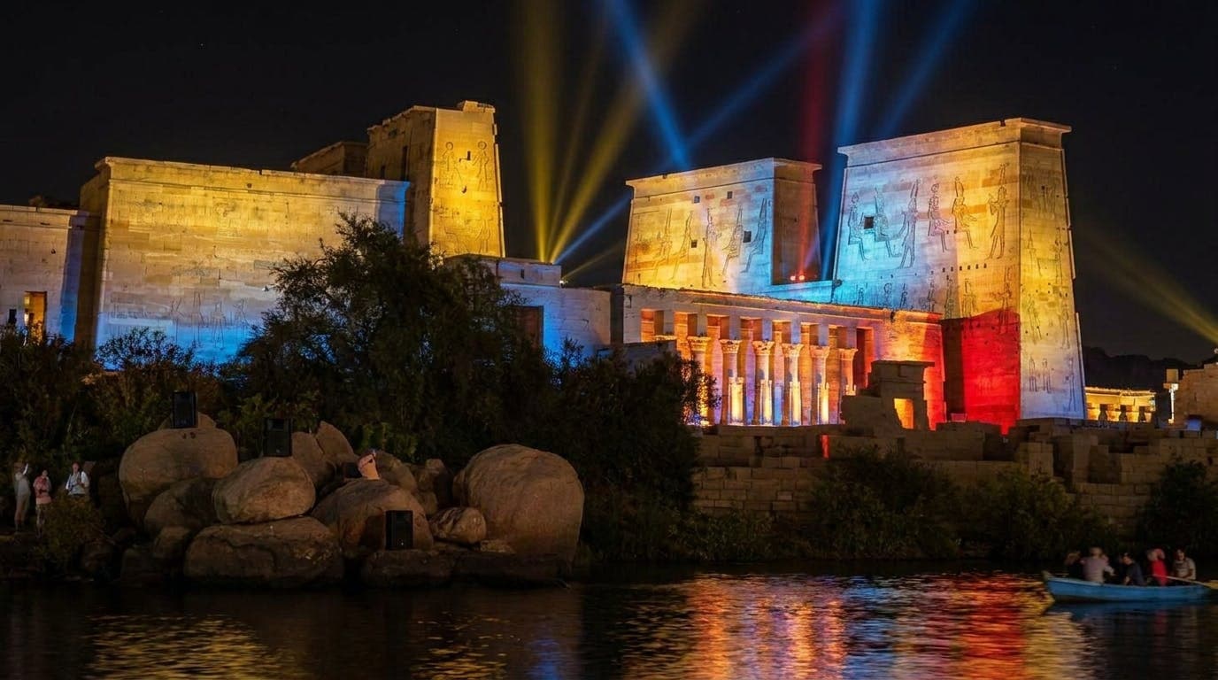Sound and Light Show experience at Philae Temple from Aswan