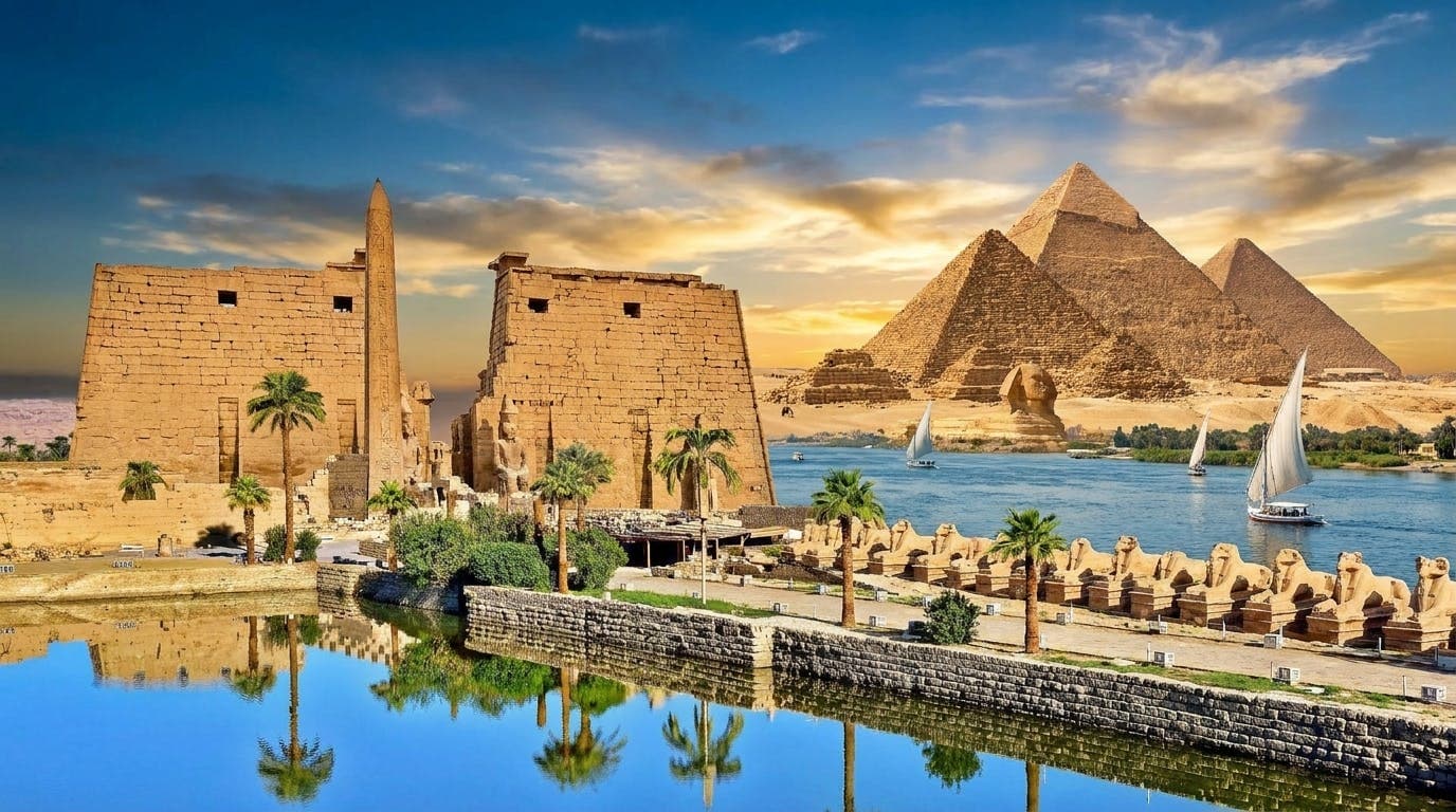 Hurghada tour bundle in Polish with Red Sea, Cairo and Ancient Luxor