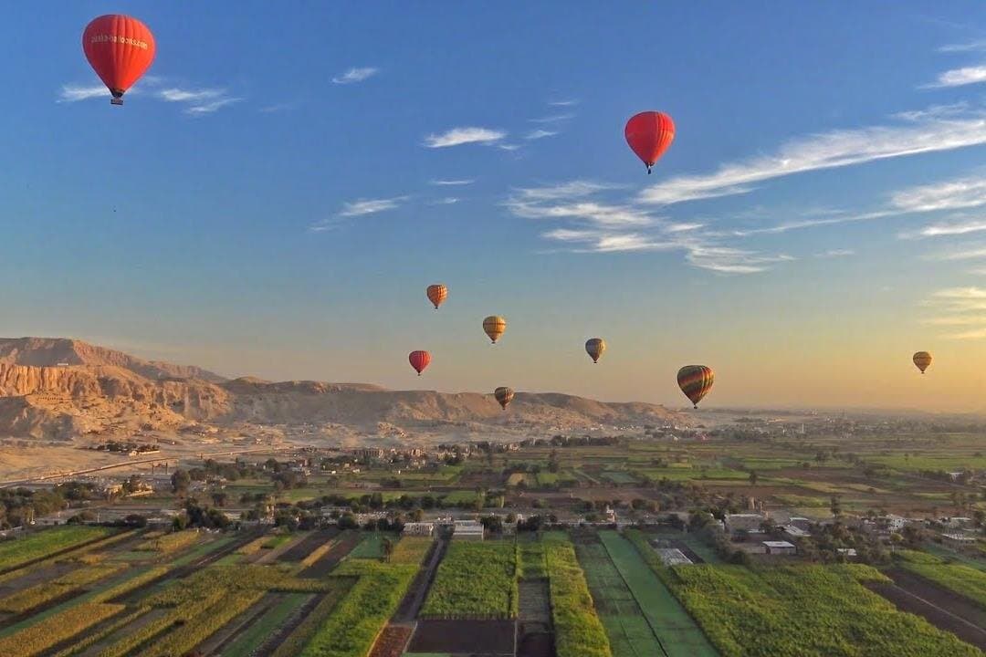 Hot Air Balloon over Valley of the kings